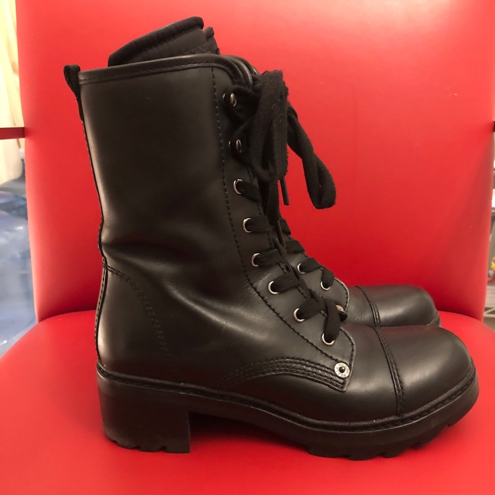 Prada combat boots